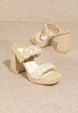 Chloe Raffia Platform Sandals