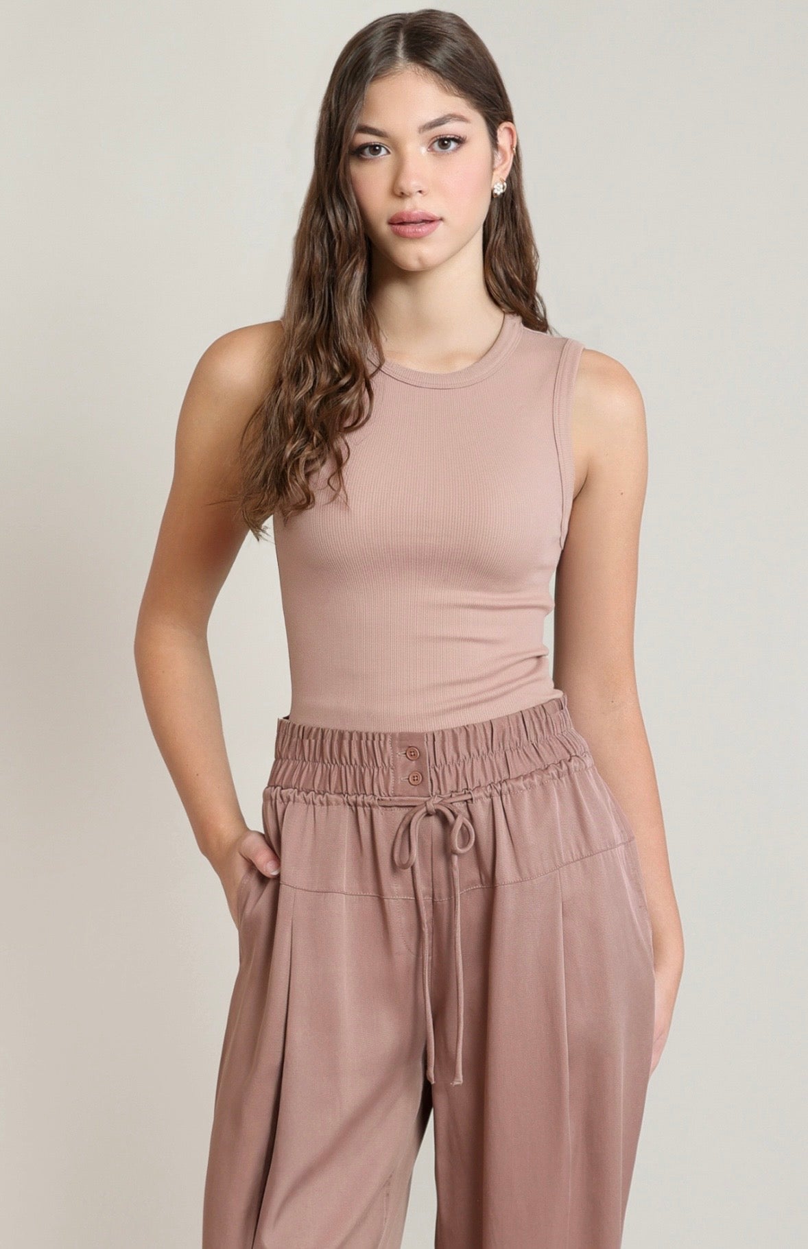 Dusty Rose Seam Tank