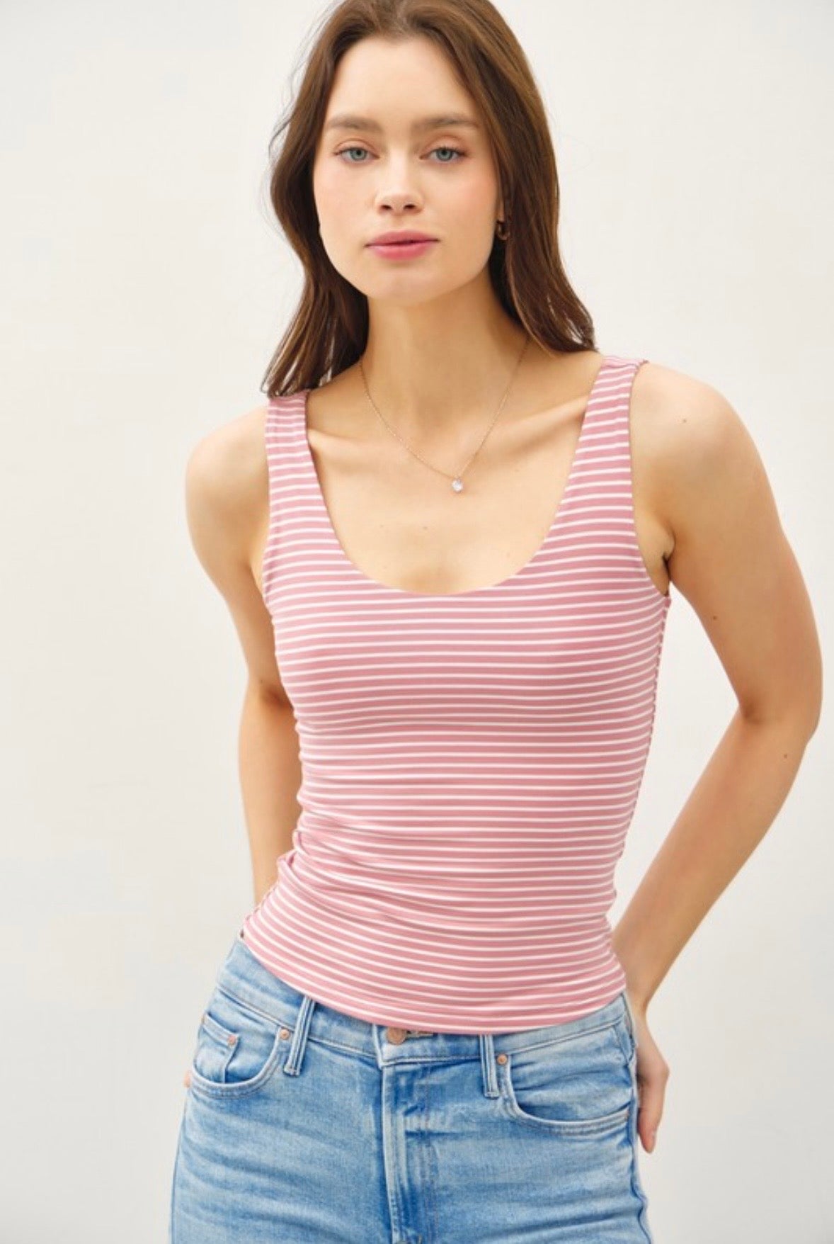 Mauve Stripe Cami