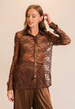 Chocolate Lace Button Down