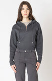 Grey Hooded Half Zip