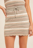 Grey Multi Crochet Mini Skirt