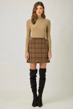 Brown Plaid Skirt
