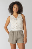 Cream Crochet Vest