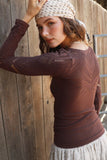Brown Cut Out Top