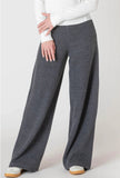 Charcoal Ribbed Wide Leg Pants