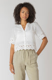 White Eyelet Button Down