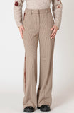 Brown Houndstooth Trouser Pants