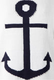 White Anchor Sweater