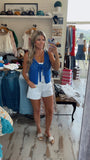 Cobalt Crochet Vest