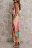 Multi-Watercolor Dress