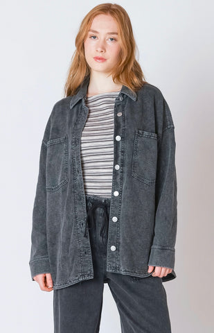 Washed Black Shacket