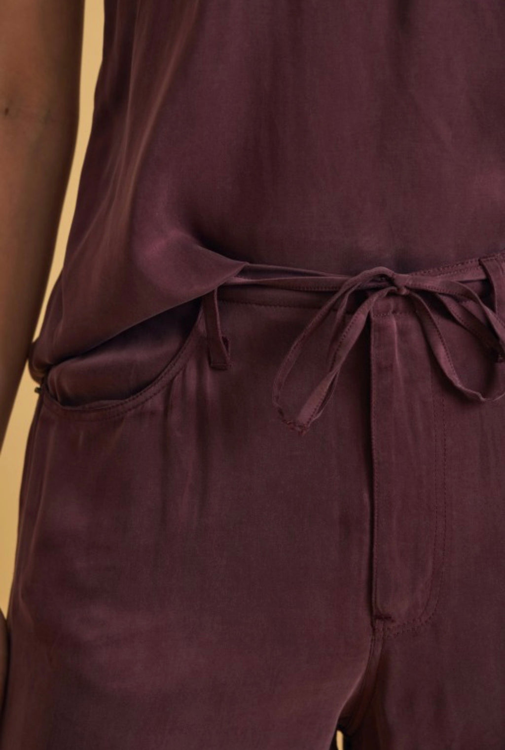 Chocolate Wide Leg Belted Pants