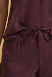 Chocolate Wide Leg Belted Pants