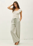 Sage Stripe Linen Pants