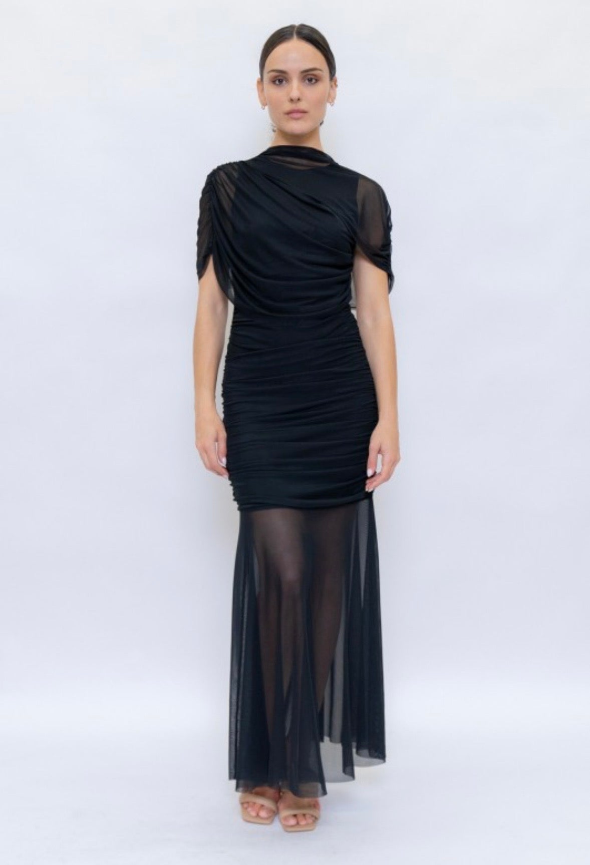 Black Cape Sonia Dress