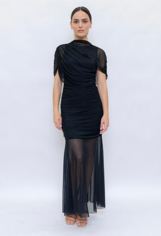 Black Cape Sonia Dress