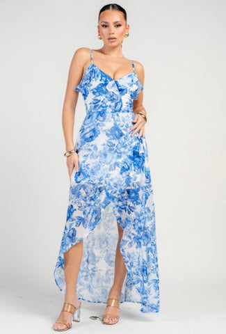 Chelsea Blue Floral Dress