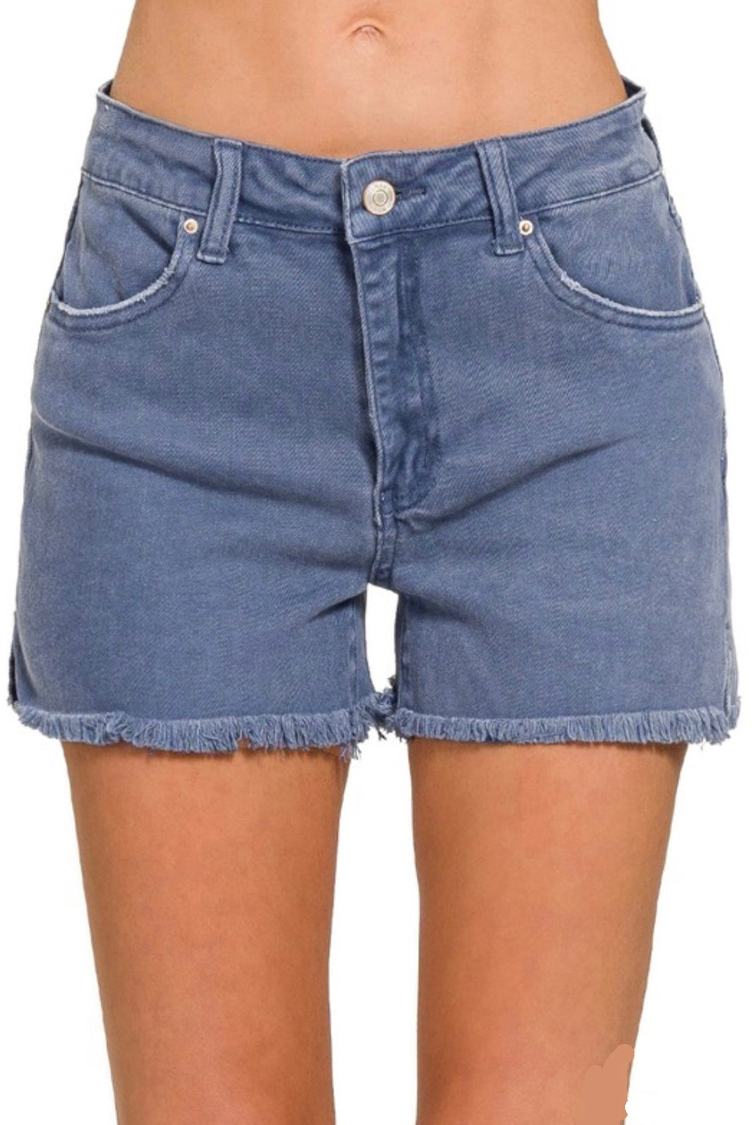 Navy Denim Shorts