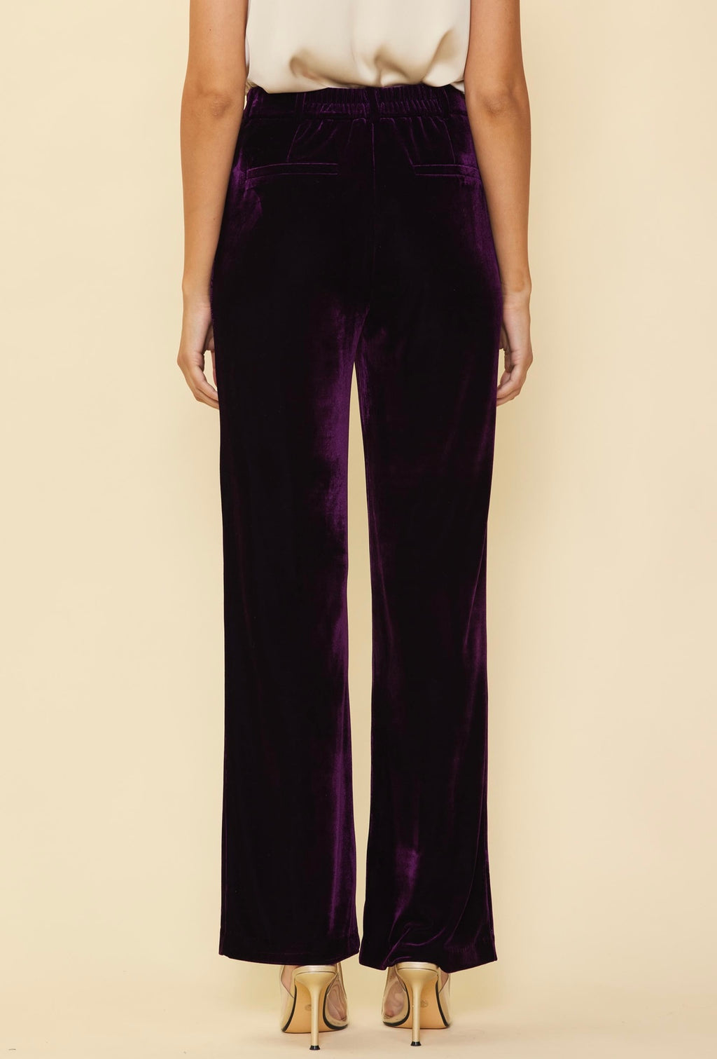 Plum Velvet Trouser
