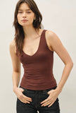 Chocolate V-Neck Cami