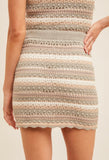 Grey Multi Crochet Mini Skirt