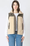 Olive Sherpa Vest