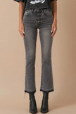 Grey High Rise Cropped Jeans