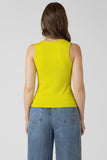 Lime Glow Ribbed Tank Top