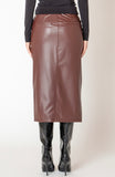 Bordeaux Vegan Leather Skirt