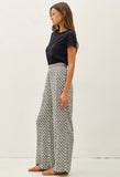 Geometric Wide Leg Pants