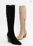 Muriel Black Suede Boots