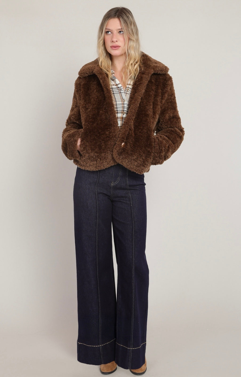 Minky Brown Faux Fur Coat