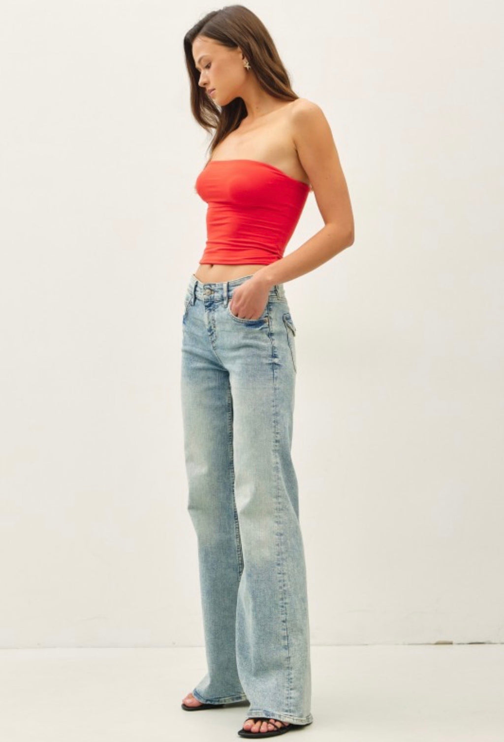 Red Bandeau Top