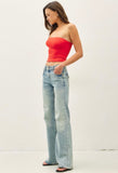 Red Bandeau Top
