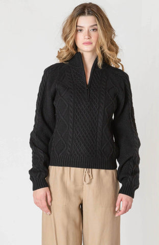 Black Half Zip Sweater