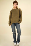 Olive Reverse Stitch Sweater
