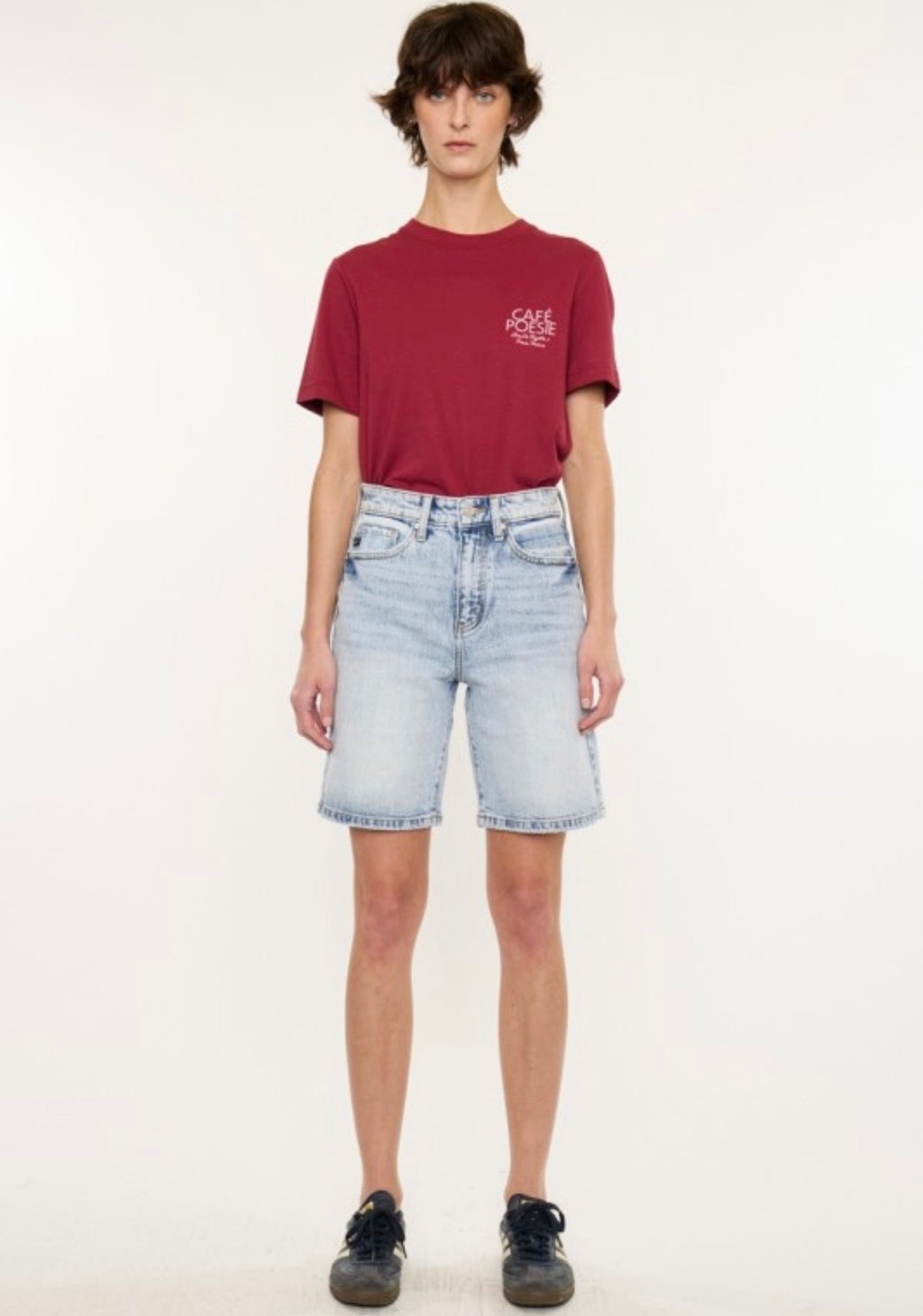 High Rise Light Bermuda Shorts