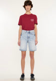 High Rise Light Bermuda Shorts