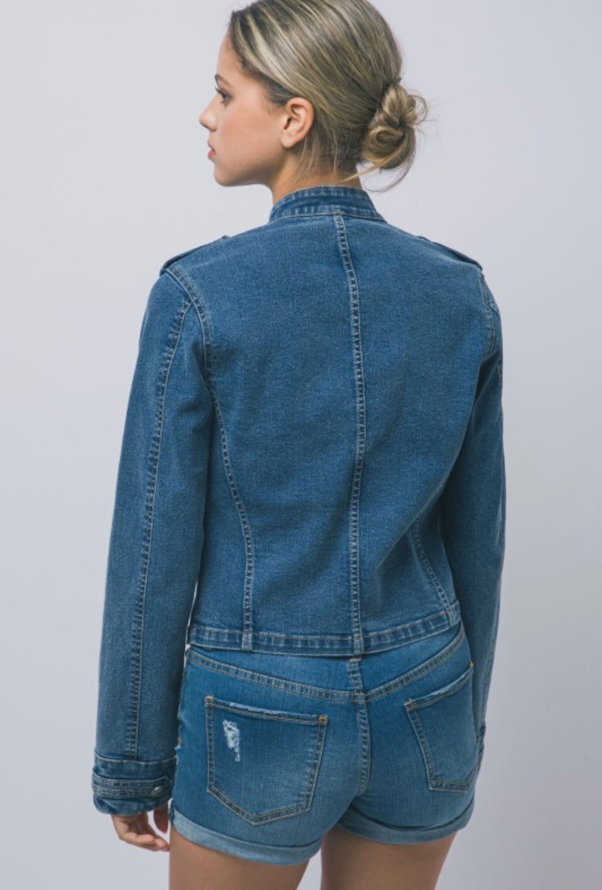 Denim Military Jacket