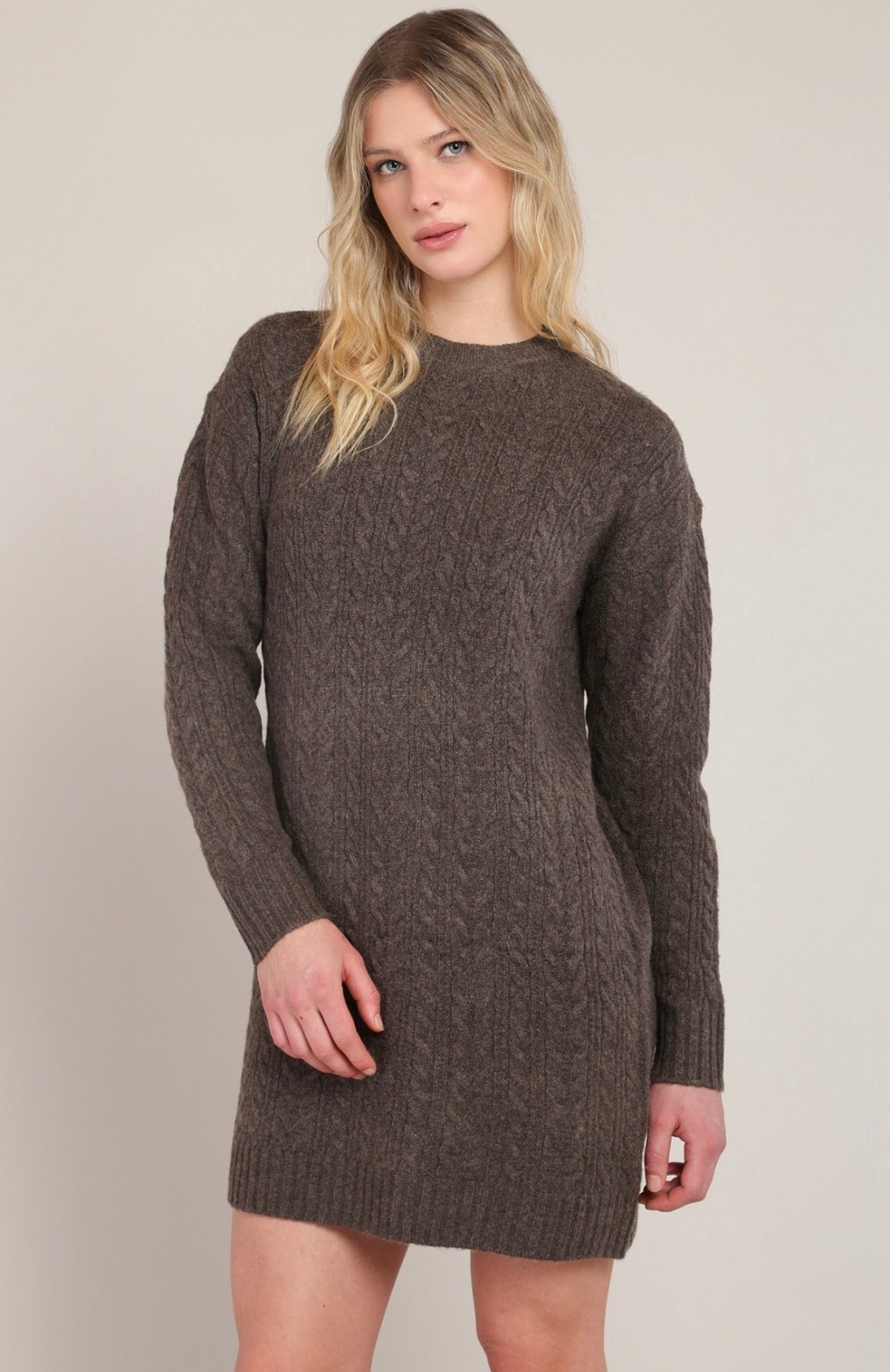 Chestnut Heather Sweater Dress