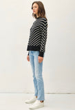 Black Chevron Stripe Sweater