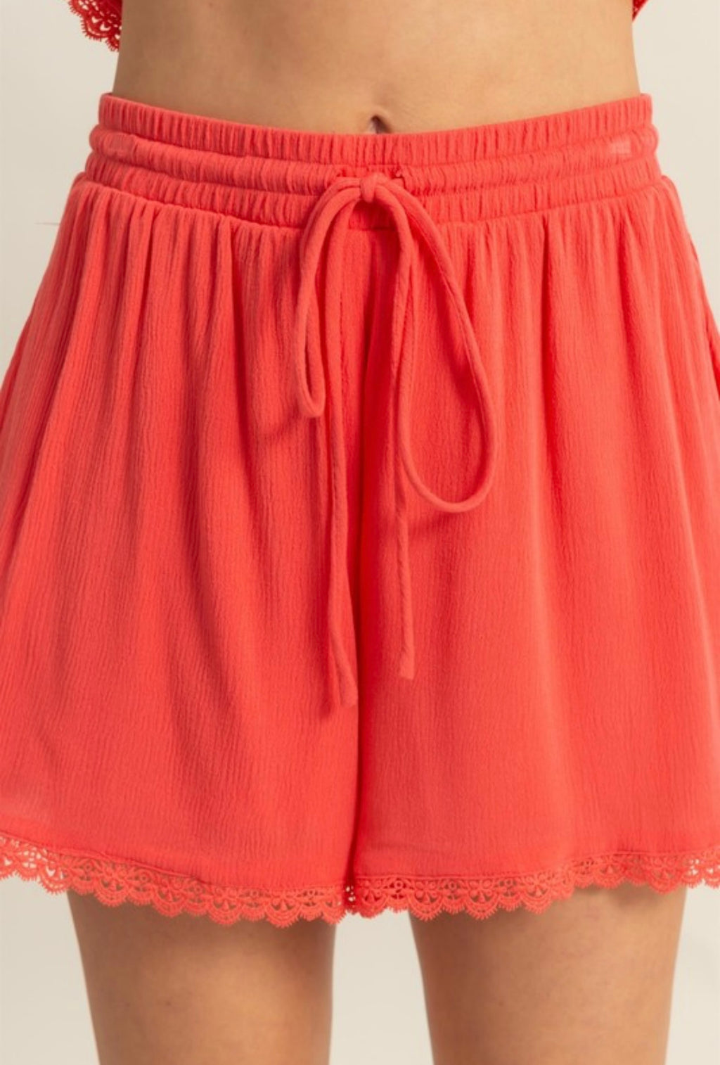Coral Peplum Tank Set