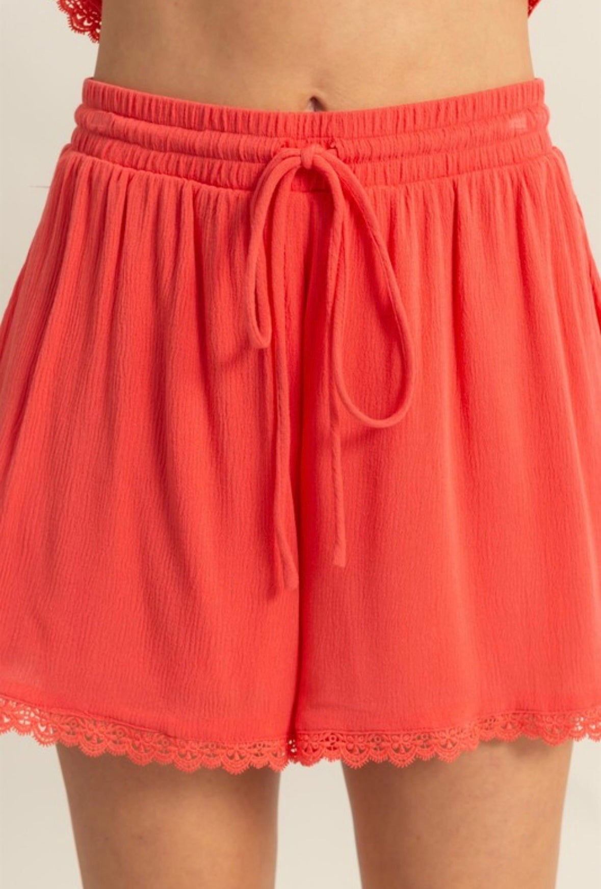 Coral Peplum Tank Set