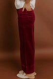 Red Corduroy Wide Leg