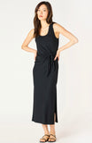 Black Knotted Maxi Tank Dress