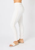 White Braided Skinny Jeans