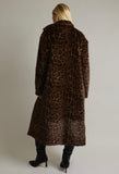 Leopard Faux Fur Trench Coat