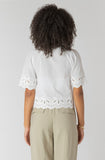 White Eyelet Button Down