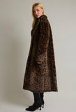 Leopard Faux Fur Trench Coat